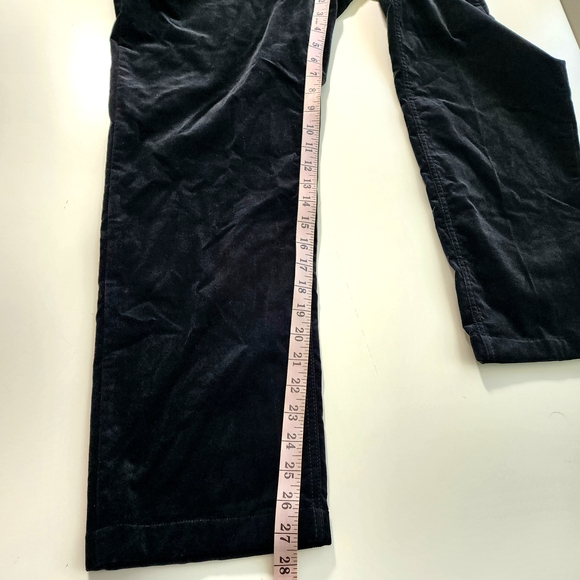 NWT Cambio Women's Size 12 Waist 30" Sharon Black Velvet Ankle High Rise Pants - Picture 6 of 8